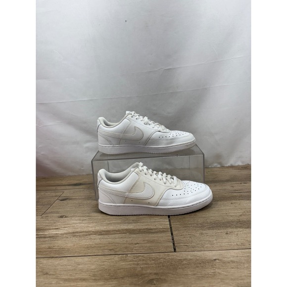 Nike Shoes - Nike Court Vision Low Sneakers White Leather Casual Shoes Women's